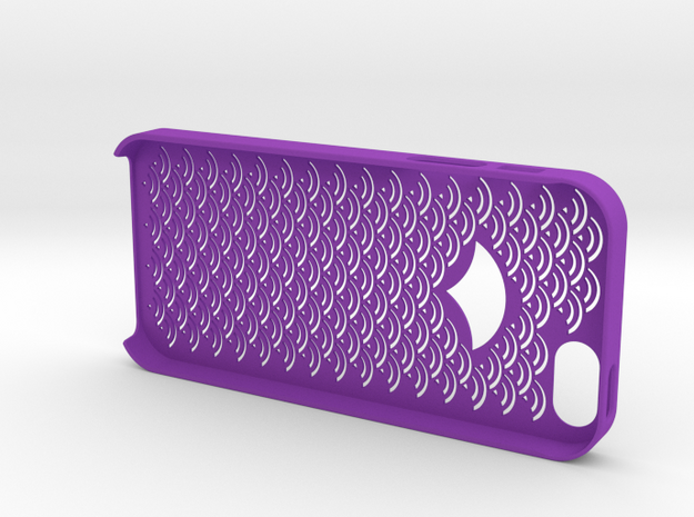 Iphone5/5s Case,cover Japanese traditional pattern in Purple Processed Versatile Plastic