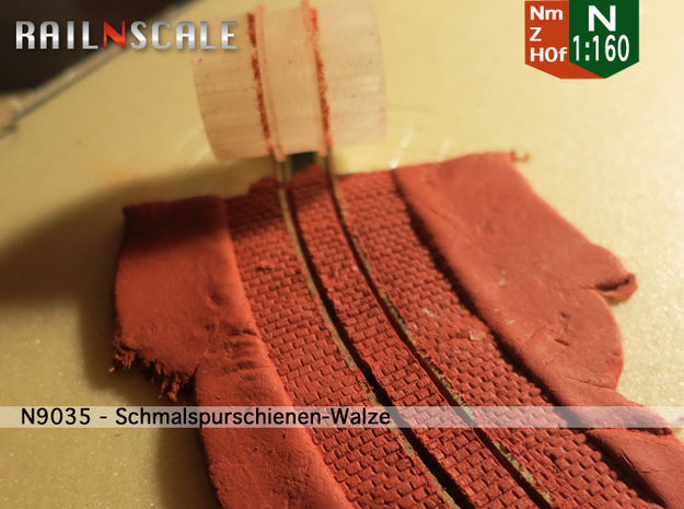 Schmalspurschienen-Walze (Nm 1:160) in Tan Fine Detail Plastic