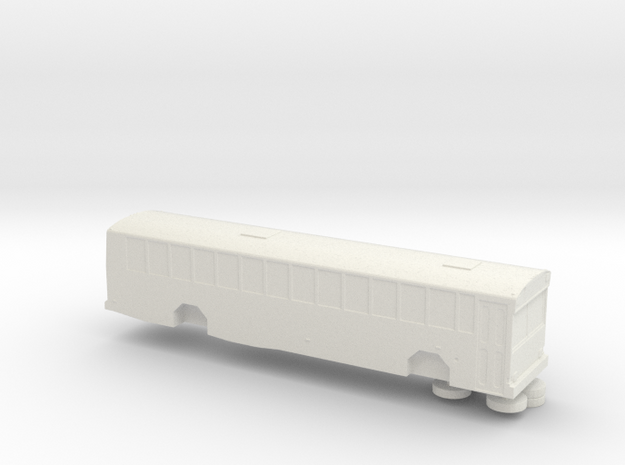 N scale 1:160 Gillig Phantom School Bus in White Natural Versatile Plastic