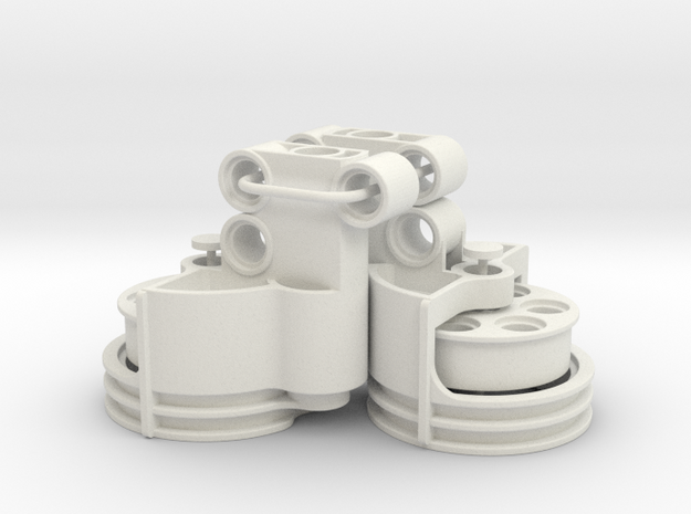 Portal Axle Rear in White Natural Versatile Plastic