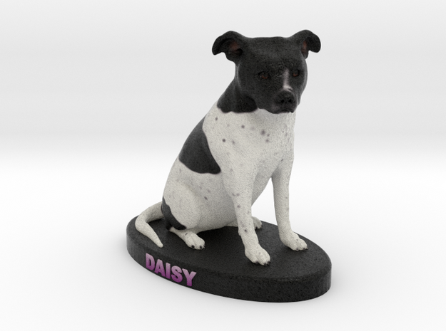 Custom Dog Figurine - Daisy in Full Color Sandstone