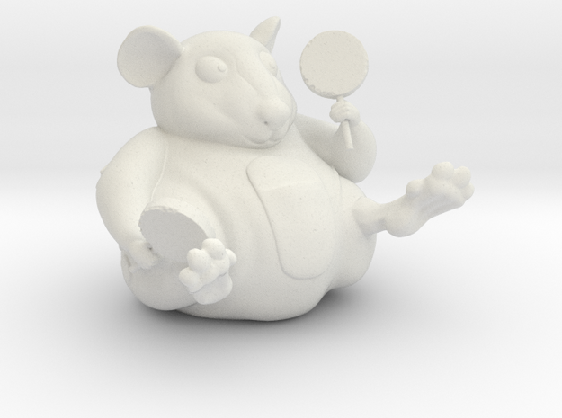 The Candy Mouse Color Version in White Natural Versatile Plastic