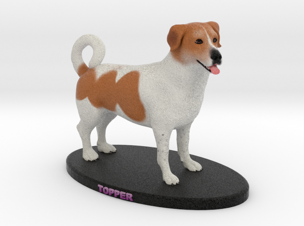 Custom Dog Figurine - Topper in Full Color Sandstone