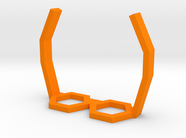 Cork Dorks™ Pentagonal Glasses in Orange Processed Versatile Plastic