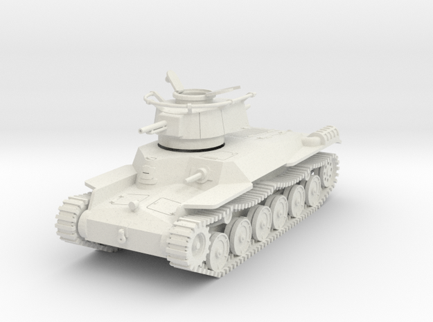 PV52B Type 97 Chi Ha Command (Open Hatch) (28mm) in White Natural Versatile Plastic