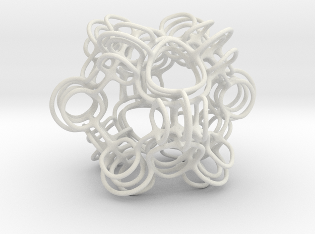 Skeletal Loops #2 Smaller in White Natural Versatile Plastic