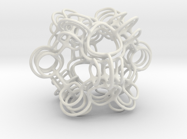 Skeletal Loops #2 in White Natural Versatile Plastic