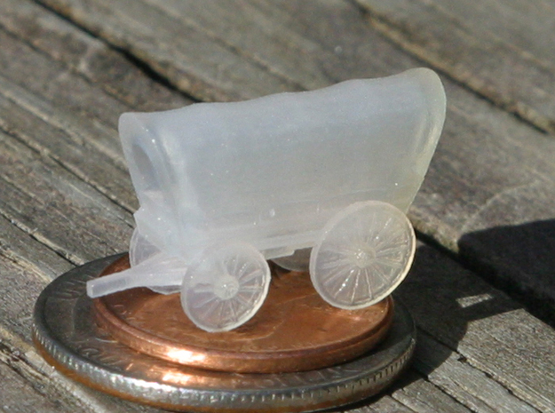 Covered Wagon (Z-Scale) in Tan Fine Detail Plastic