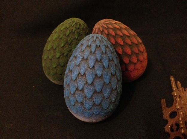 6cm Green Dragon Egg (solid) in Full Color Sandstone