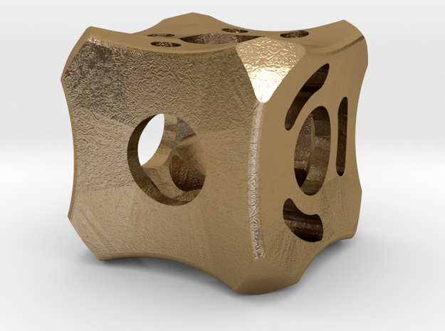 Dice93 in Polished Gold Steel