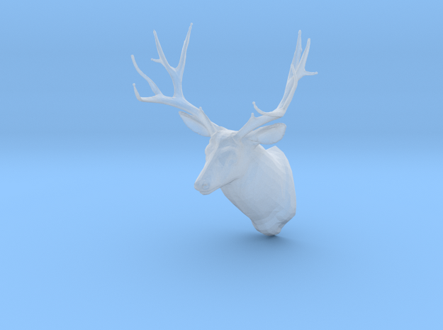Miniature 1:48 Deer Head in Tan Fine Detail Plastic