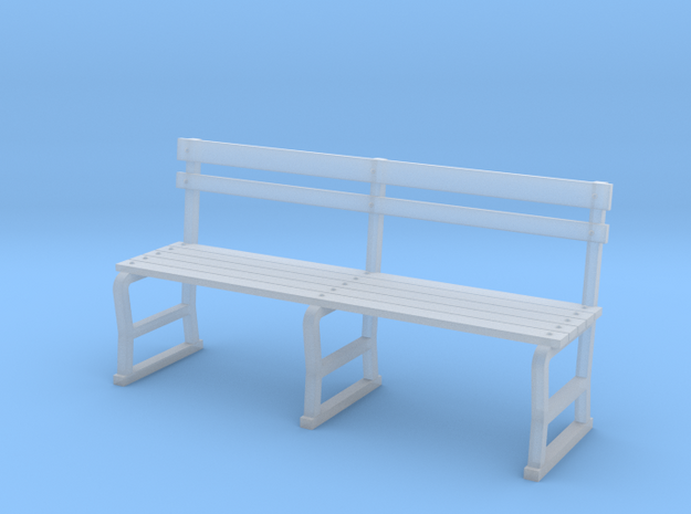 Miniature 1:48 Park Bench in Smooth Fine Detail Plastic