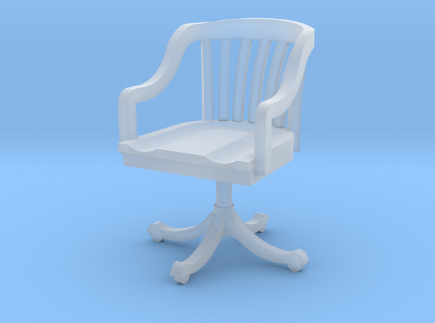 Miniature 1:48 Office Rolling Chair in Smooth Fine Detail Plastic
