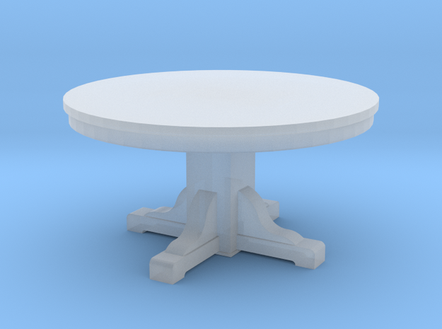 Miniature 1:48 Kitchen Table (4' Round) in Tan Fine Detail Plastic