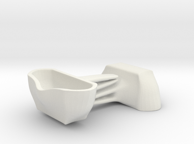Voituré 'M' - Car Interior Flower Pot - 2 Set in White Natural Versatile Plastic
