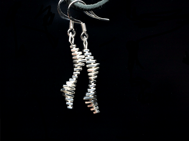 XVII² + XVII² Earrings in Polished Silver