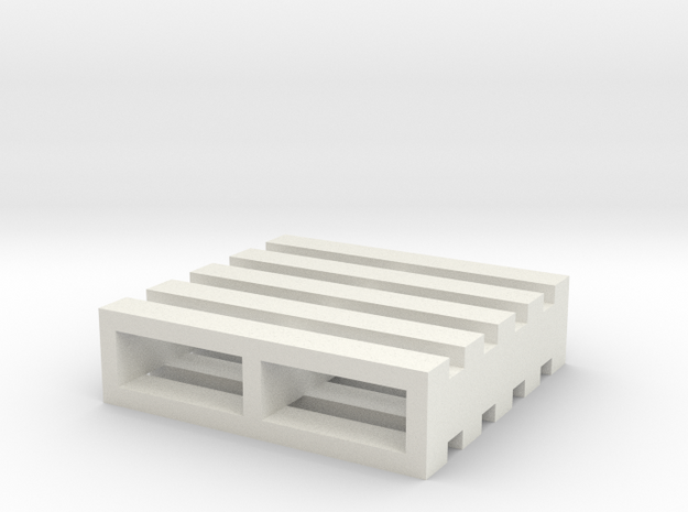 2" Shipping Pallet Miniature in White Natural Versatile Plastic