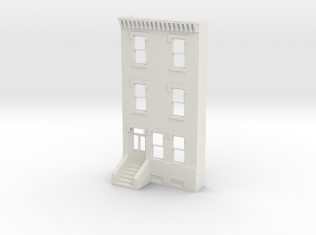 S SCALE ROW HOME FRONT 3S  in White Natural Versatile Plastic