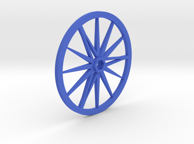 Needle-Fly 8L :: Large Robot Wheel for 8mm nuts in Blue Processed Versatile Plastic