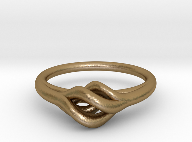 Twist Ring in Polished Gold Steel