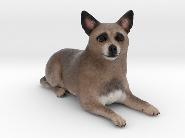 Custom Dog Figurine - Milo in Full Color Sandstone