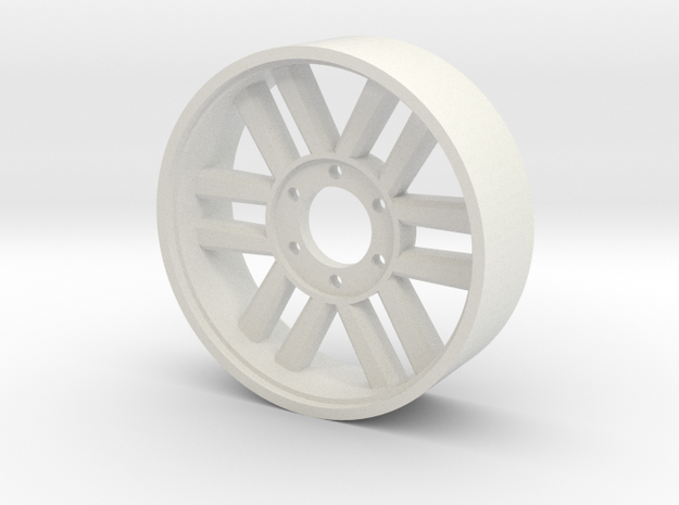 BP8 rear wheel for foam tires OtO in White Natural Versatile Plastic