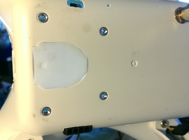 Phantom 2 Shell Bottom Cover + Buttons + Antenna in White Processed Versatile Plastic