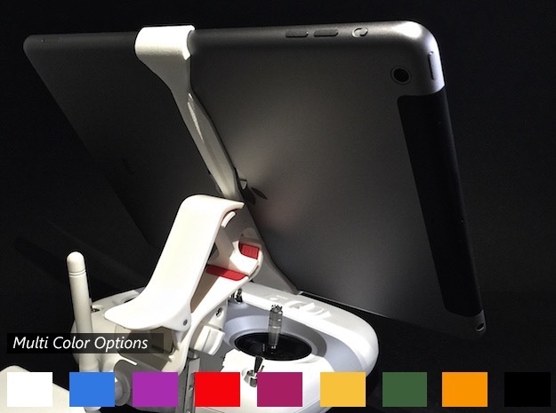 iPad Air Vector (V2) Remote Mount for DJI Phantom in White Natural Versatile Plastic