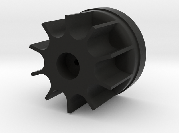 Bruder Delta Loader: Wheel hub in Black Natural Versatile Plastic