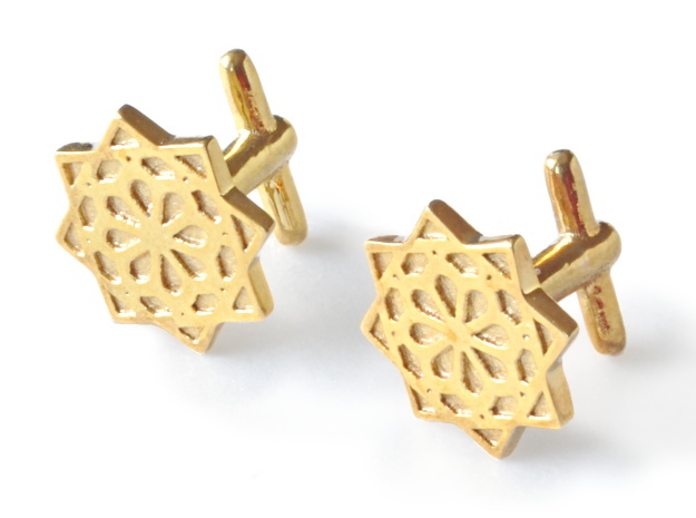 Alhambra Nazari Arab Cufflinks in 18K Gold Plated