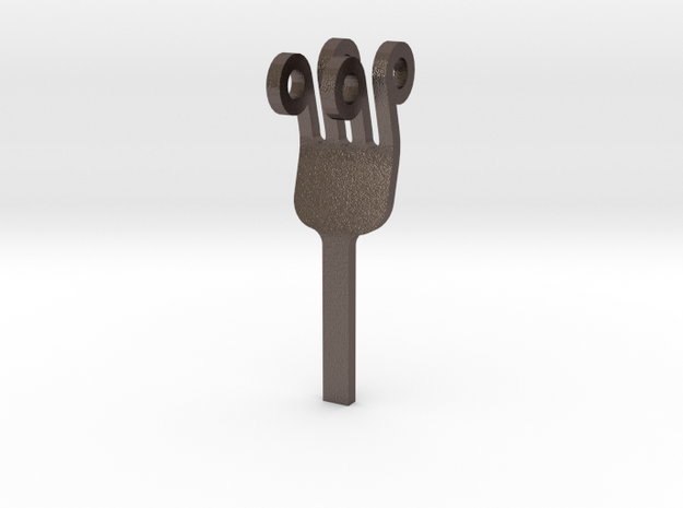 Fork Head - Innovation vs. Utility in Polished Bronzed Silver Steel