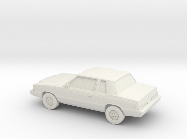 1/87 1983 Dodge Aries  SR  in White Natural Versatile Plastic