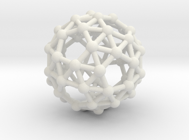 Snub Dodecahedron (right-handed) in White Natural Versatile Plastic