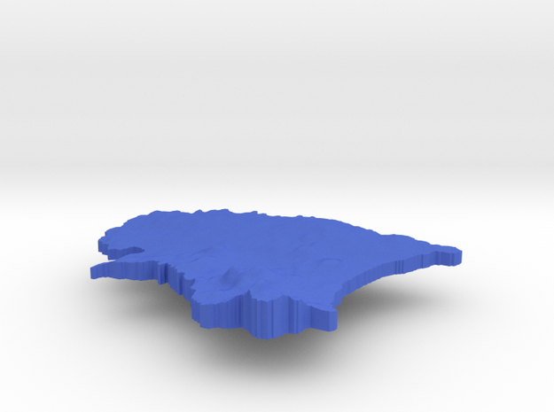 Estonia Terrain Pendant in Blue Processed Versatile Plastic