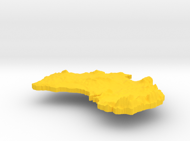 Australia Terrain Pendant in Yellow Processed Versatile Plastic