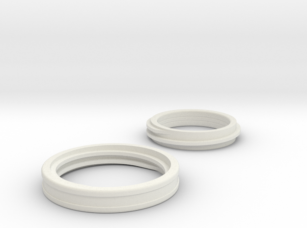 interlock ring in White Natural Versatile Plastic