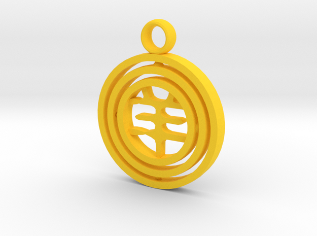CheekyChi - Gimbal Charm (羊) in Yellow Processed Versatile Plastic