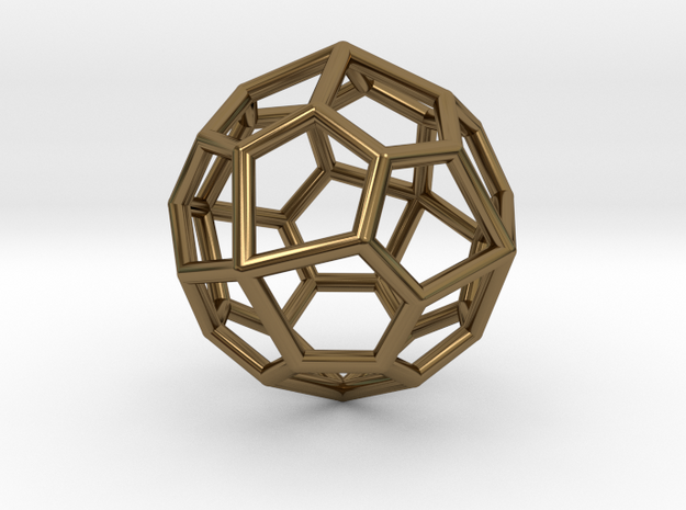 Pentagonal Icositetrahedron Pendant in Polished Bronze