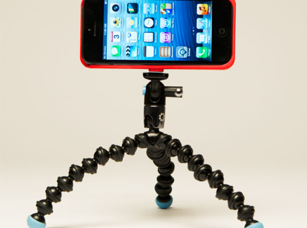 iPhone5 Camera Tripod Mount Case in White Natural Versatile Plastic