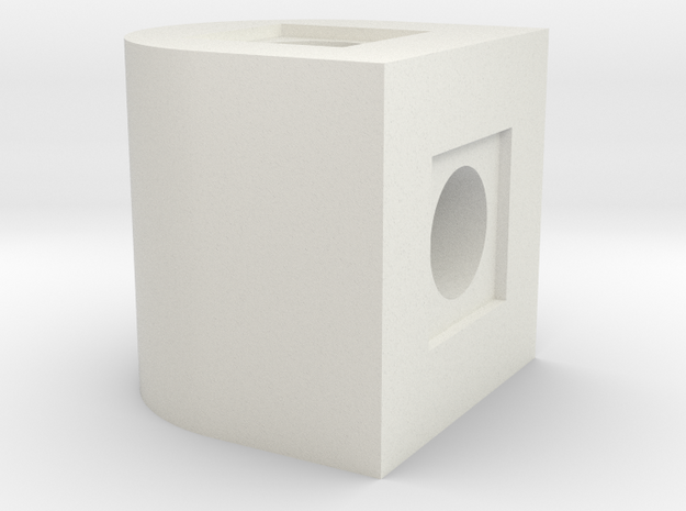 180 Deg Rotation Block in White Natural Versatile Plastic