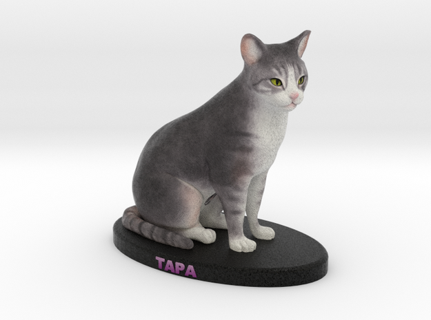Custom Cat Figurine - Tapa in Full Color Sandstone