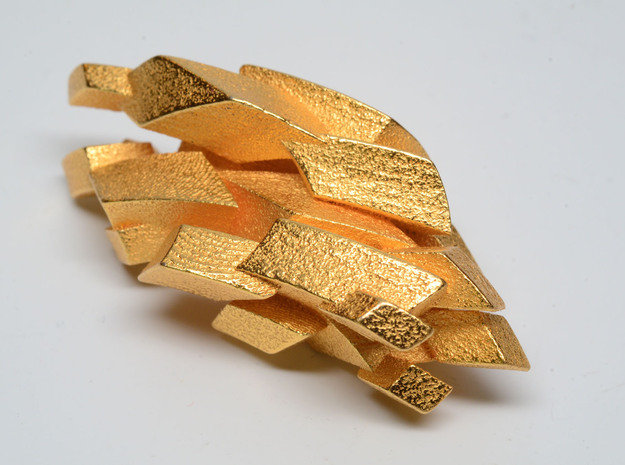 Gold "fool's gold" mineral - imaginary rock collec in Polished Gold Steel
