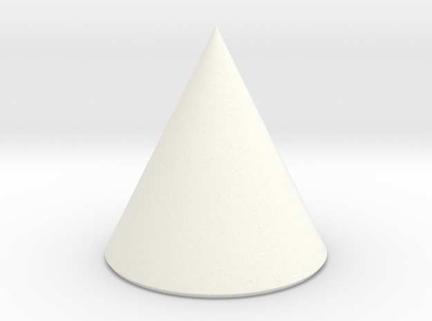 Basic Cone in White Processed Versatile Plastic
