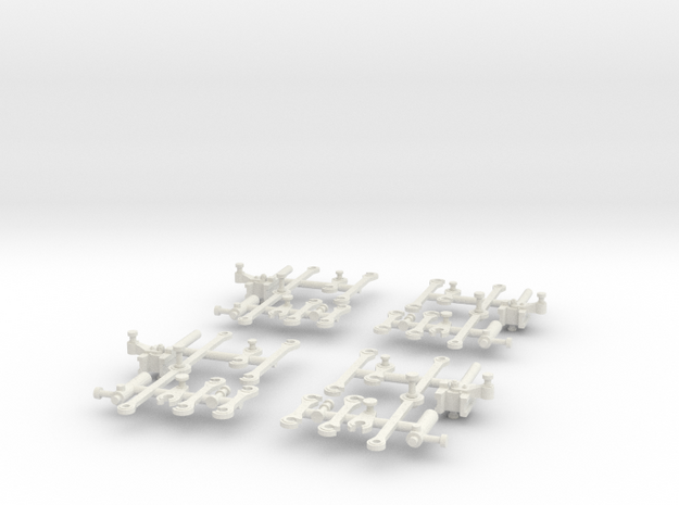G42 Connecting Rods(O/1:48 Scale) in White Natural Versatile Plastic