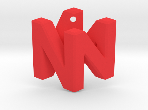 Nintendo Logo Pendant in Red Processed Versatile Plastic
