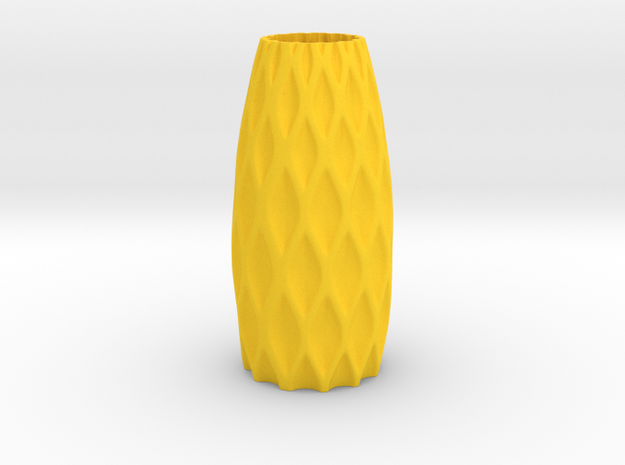 S-Vase in Yellow Processed Versatile Plastic