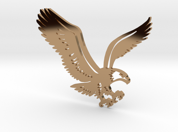 Eagle without hole in Polished Brass