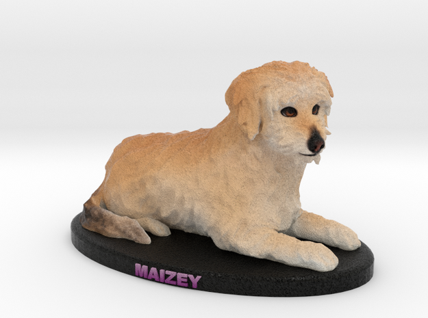Custom Dog Figurine - Maizey in Full Color Sandstone