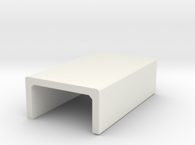 N/H0 Box Culvert Half Height (size 1) in White Natural Versatile Plastic