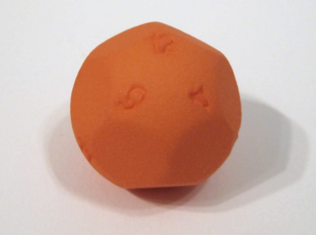 Alt D12 Sphere Dice in Orange Processed Versatile Plastic